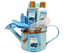 Regadera metálica para regalo con productos para el cuidado y la higiene corporal FRESH.