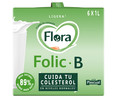 Preparado lácteo desnatado, con ácido fólico y 6 vitaminas que cuida tu colesterol FLORA Folic B ligera 6 x 1 l.