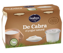 Yogur natural de leche de cabra pasteurizada y sin gluten GOSHUA 2 x 125 g.