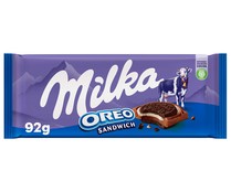 Chocolate con leche Oreo MILKA 92 g.