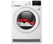 Secadora por condensación con bomba de calor AEG TR818A2OB, capacidad de secado: 8KG, clasificación energética: A, H: 85cm, A: 59,6cm, F: 63,8cm.