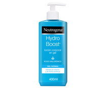 Loción corporal hidratante en gel, con ácido Hialurónico, para pieles normales NEUTRÓGENA Hydro boost 400 ml.