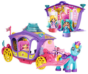 Set de juego Queens Carroza con unicornio, muñeca y accesorios incluidos, PINYPON. Set de juego Queens Carroza con unicornio, muñeca y accesorios incluidos, PINYPON.
