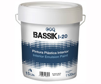 Pintura plástica interior, blanco mate, BASSIK, 15L.