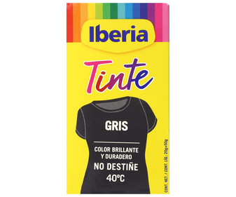 Tinte para ropa de color gris (permite teñir a baja temperatura 40ª) IBERIA 1 ud. Tinte para ropa de color gris (permite teñir a baja temperatura 40ª) IBERIA 1 ud.