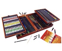 Set artístico de 174 piezas con rotuladores, lápices color, carboncillos, témperas, PRODUCTO ALCAMPO.