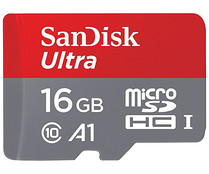 Tarjeta de memoria SANDISK Ultra MicroSDHC 16GB, hasta 98MB/s, clase 10. Tarjeta de memoria SANDISK Ultra MicroSDHC 16GB, hasta 98MB/s, clase 10.