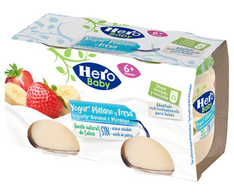 Yogur plátano-fresa 2 x 120 g