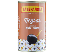 Aceitunas negras con hueso LA ESPAÑOLA lata de 185 g