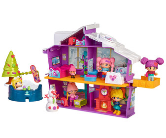 Escenario de juego Winter Hotel con 3 plantas, más de 60 accesorios y 2 figuras, PINYPON. Escenario de juego Winter Hotel con 3 plantas, más de 60 accesorios y 2 figuras, PINYPON.