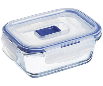 Recipiente herméttico rectangular de vidrio Pure Box Active, 0,38 litros, 10cm. LUMINARC. Recipiente herméttico rectangular de vidrio Pure Box Active, 0,38 litros, 10cm. LUMINARC.