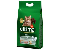 Comida para gatos adultos a base de pollo y arroz (1-10 años) ULTIMA AFFINITY bolsa 3 kg. 