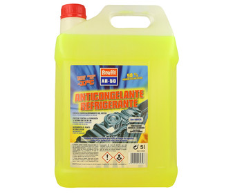 Líquido refrigerante con temperatura de protección de hasta -37ºC, 5L amarillo, 50% Monoetilenglicol, KRAFT AR50. Líquido refrigerante con temperatura de protección de hasta -37ºC, 5L amarillo, 50% Monoetilenglicol, KRAFT AR50.