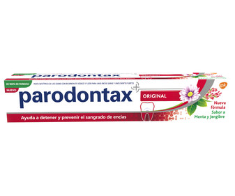 Pasta de dientes con flúor que ayuda a detener el sangrado de las encías PARODONTAX 75 ml. Pasta de dientes con flúor que ayuda a detener el sangrado de las encías PARODONTAX 75 ml.
