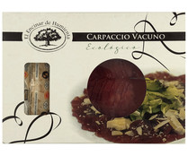 Carpaccio de vacuno ecológico, con lascas de queso Parmigiano Reggiano EL ENCINAR DE HUMIENTA 100 g.