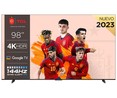 Televisión 248.92 cm (98") LED TCL 98P745 4K, HDR10, SMART TV, WIFI, BLUETOOTH, TDT T2, USB reproductor, 4HDMI, 144HZ.
