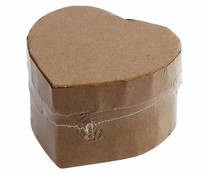 Caja Kraft de cartón con forma de corazón, PRODUCTO ALCAMPO.