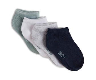 Lote de 4 pares de calcetines para bebé IN EXTENSO, talla 18/20. Lote de 4 pares de calcetines para bebé IN EXTENSO, talla 18/20.