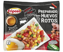 Preparado para huevos rotos con patatas, york y bacon, elaborado sin gluten FRIPOZO del El Pozo 400g.