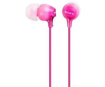 Auriculares Sony Mdrex15lp rosa intraurales 100mw mdrex15lppi mdrex15lppi.ae tapones de silicona iman neodimio con cable ear pk 15lp tipo intrauditivo color internos