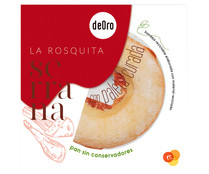 Rosquita serrana rellena de paleta curada, fiambre de bacon, queso fundido y salsa de tomate DEORO 205 g.