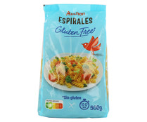 Pasta espirales sin gluten PRODUCTO ALCAMPO 500 g.