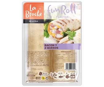 Flautas rellenas de bacon y 2 quesos (Edam y Cheddar) LA BROCHE 275 g