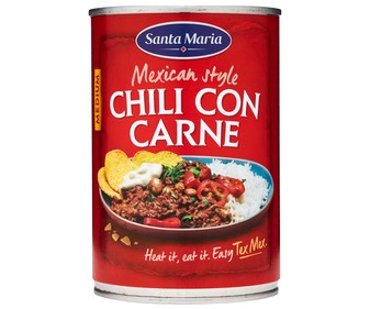 Chili con carne SANTA MARÍA lata de 410 g. Chili con carne SANTA MARÍA lata de 410 g.