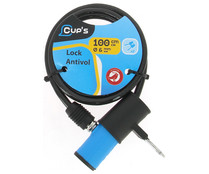 Antirrobo espiral con fijación para bicicletas, 1 metro de longitud CUP'S ALCAMPO.