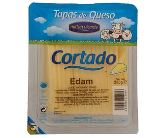 Queso cortado edam 250 gramos Queso cortado edam 250 gramos