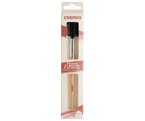 Peine y brocha para cejas con mango de madera COSMIA.
