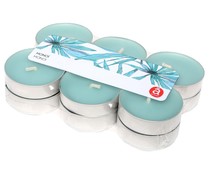 Set 12 tealights perfumadas, aroma monoi, ACTUEL.