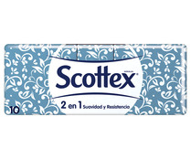 Pañuelos de celulosa desechableS. paquetes SCOTTEX 10 ud