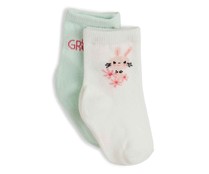 Lote de 2 pares de calcetines para bebé IN EXTENSO, talla 18/20.