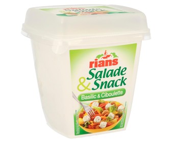 Queso para ensalada fresco con albahaca y cebollino 120 gramos Queso para ensalada fresco con albahaca y cebollino 120 gramos