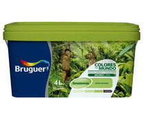 Pintura para paredes monocapa BRUGUER Colores del mundo Amazonas Verde Intermedio, 4L.