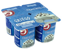 Yogur estilo griego con stracciatella PRODUCTO ALCAMPO 4 x 125 g.