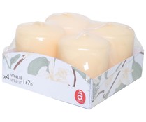 Pack de velas mini perfumadas, aroma vainilla, ACTUEL.