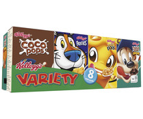 Cereales surtidos VARIETY KELLOGG'S pack 8 cajas de 25 g. 