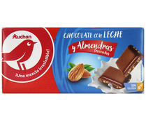 Tableta de chocolate con leche y almendras troceadas PRODUCTO ALCAMPO 150 g.