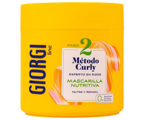 Mascarlla nutritiva paso 2 para un pelo con rizos cuidados GIORGI Metodo curly 250 ml.