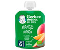 Bolsita de puré de mango ecológico, a partir de 6 meses GERBER Organic 90 g.