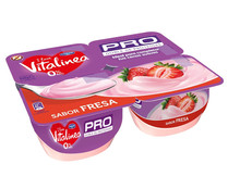 Yogur  desnatado con sabor a fresa y doble de prote&iacute;nas VITALINEA Pro de Danone 4 x 135 g.
