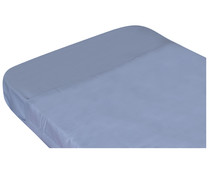 Sábana encimera color azul para cama individual de hasta 105cm., 180x280cm., 48% algodón, ACTUEL.