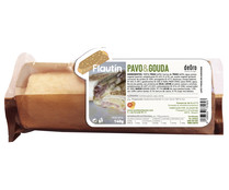 Torta de trigo rellena de pavo y queso gouda DEORO 140 g.