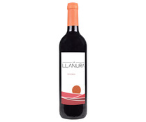 Vino tinto crianza con denominación de origen La Mancha LA LLANURA botella de 75 cl.