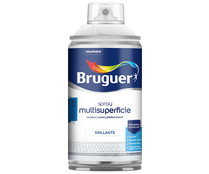 Esmalte acrílico en spray de color blanco brillante permanente, 0,3 litros BRUGUER.