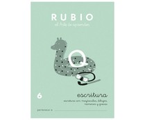 Cuadernillo de actividades de Lengua, Escritura 6, Mayúsculas, 6-8 años RUBIO. Cuadernillo de actividades de Lengua, Escritura 6, Mayúsculas, 6-8 años RUBIO.
