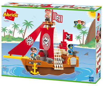 Barco pirata con 29 bloques de construcción, ABRICK.