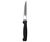 Cuchillo de mesa chuletero con hoja de sierra de acero inoxidable de 11cm. y mango de plástico, ACTUEL.